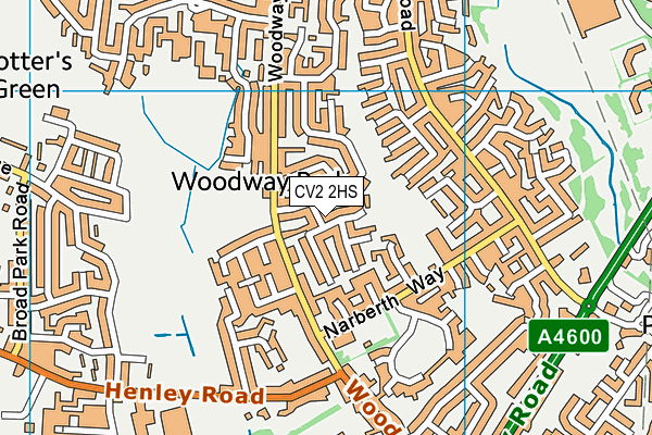 CV2 2HS map - OS VectorMap District (Ordnance Survey)