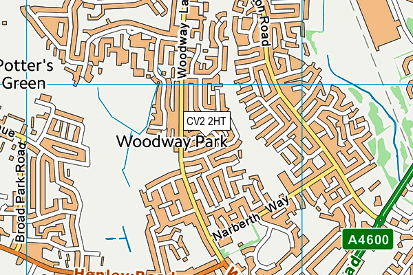 CV2 2HT map - OS VectorMap District (Ordnance Survey)