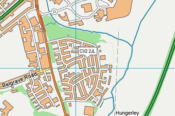 CV2 2JL map - OS VectorMap District (Ordnance Survey)