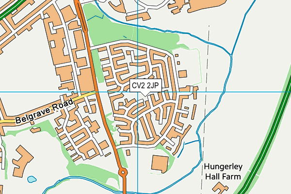 CV2 2JP map - OS VectorMap District (Ordnance Survey)