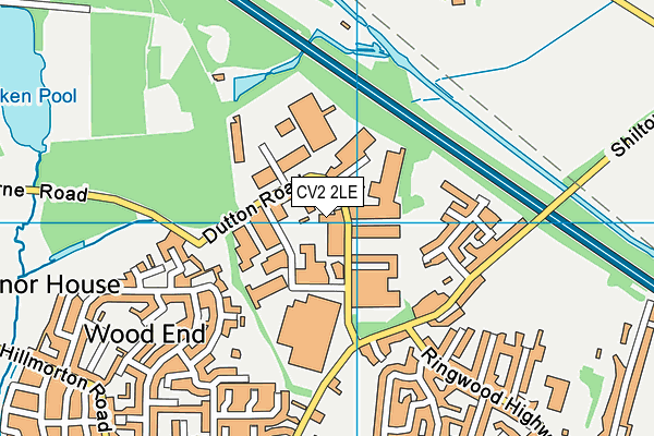 CV2 2LE map - OS VectorMap District (Ordnance Survey)