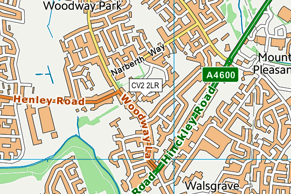 CV2 2LR map - OS VectorMap District (Ordnance Survey)