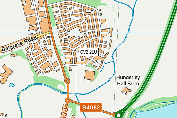 CV2 2LU map - OS VectorMap District (Ordnance Survey)