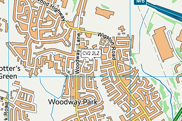 CV2 2LZ map - OS VectorMap District (Ordnance Survey)