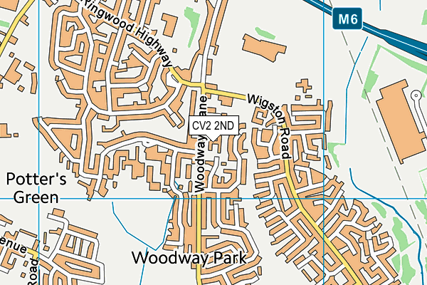 CV2 2ND map - OS VectorMap District (Ordnance Survey)