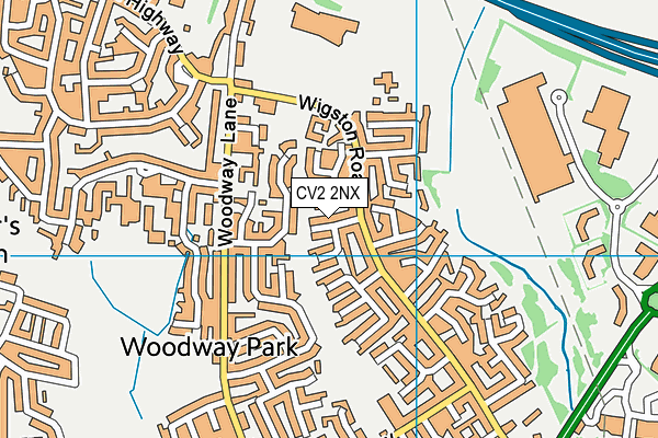 CV2 2NX map - OS VectorMap District (Ordnance Survey)