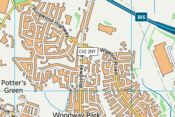 CV2 2NY map - OS VectorMap District (Ordnance Survey)
