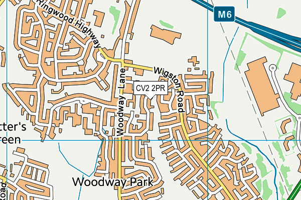 CV2 2PR map - OS VectorMap District (Ordnance Survey)