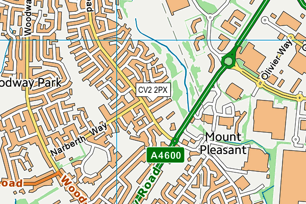 CV2 2PX map - OS VectorMap District (Ordnance Survey)