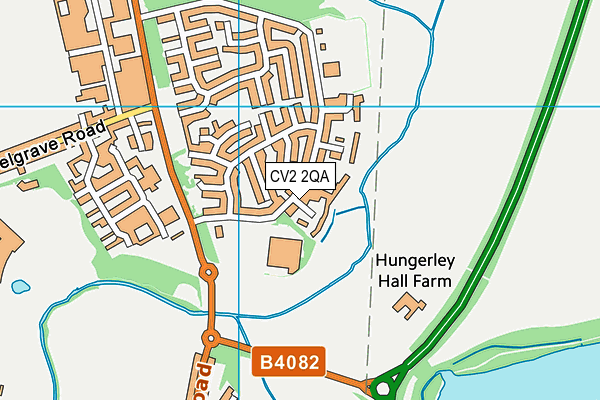 CV2 2QA map - OS VectorMap District (Ordnance Survey)