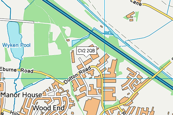 CV2 2QB map - OS VectorMap District (Ordnance Survey)