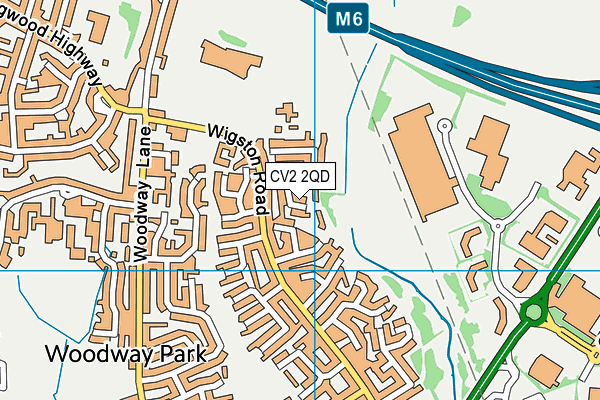 CV2 2QD map - OS VectorMap District (Ordnance Survey)