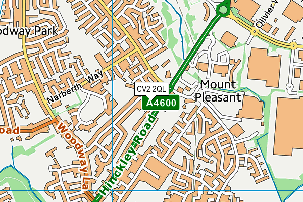 CV2 2QL map - OS VectorMap District (Ordnance Survey)