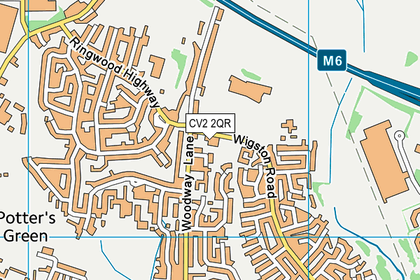 CV2 2QR map - OS VectorMap District (Ordnance Survey)