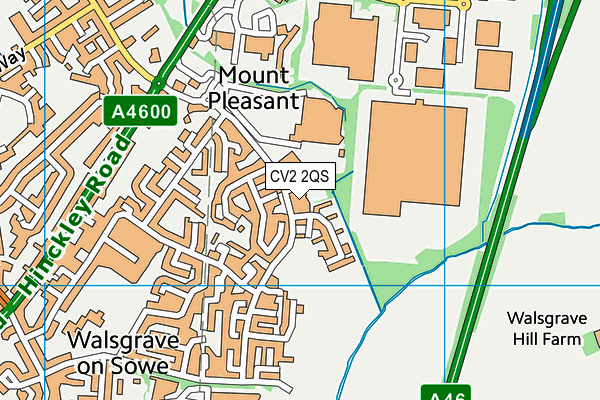 CV2 2QS map - OS VectorMap District (Ordnance Survey)