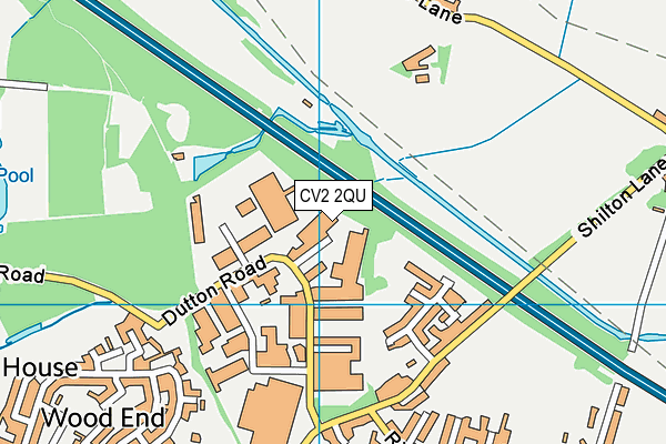 CV2 2QU map - OS VectorMap District (Ordnance Survey)