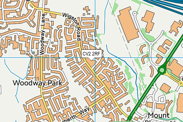 CV2 2RF map - OS VectorMap District (Ordnance Survey)