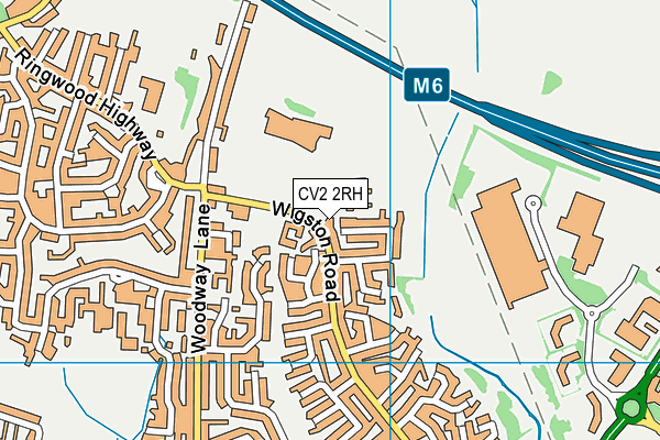 CV2 2RH map - OS VectorMap District (Ordnance Survey)