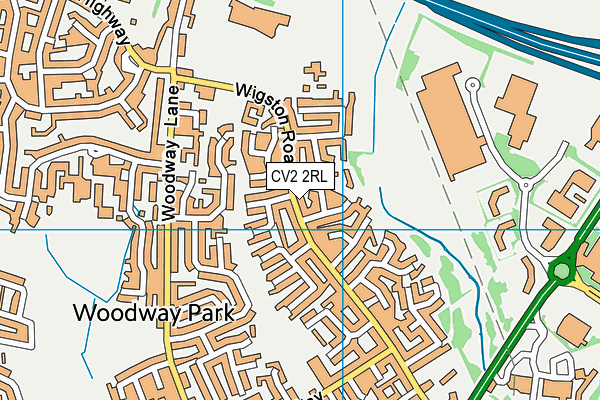 CV2 2RL map - OS VectorMap District (Ordnance Survey)