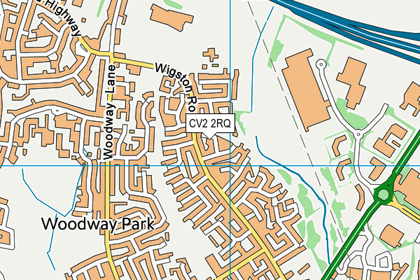 CV2 2RQ map - OS VectorMap District (Ordnance Survey)