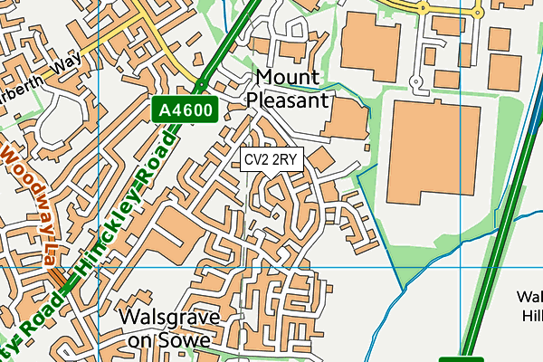 CV2 2RY map - OS VectorMap District (Ordnance Survey)