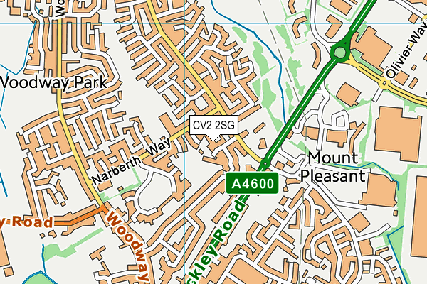 CV2 2SG map - OS VectorMap District (Ordnance Survey)