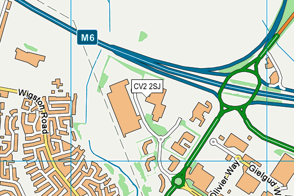 CV2 2SJ map - OS VectorMap District (Ordnance Survey)