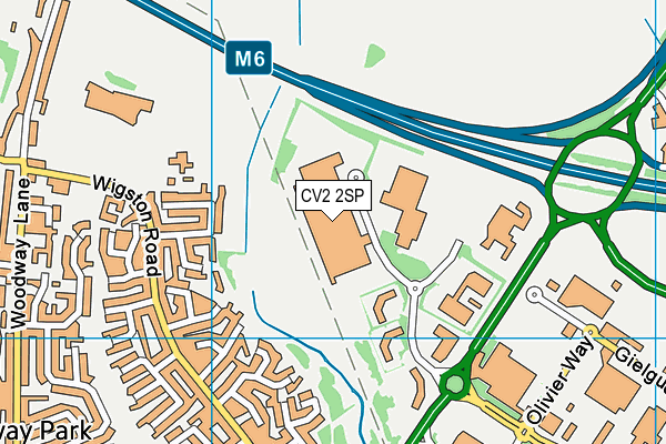 CV2 2SP map - OS VectorMap District (Ordnance Survey)