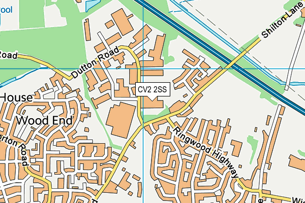 CV2 2SS map - OS VectorMap District (Ordnance Survey)