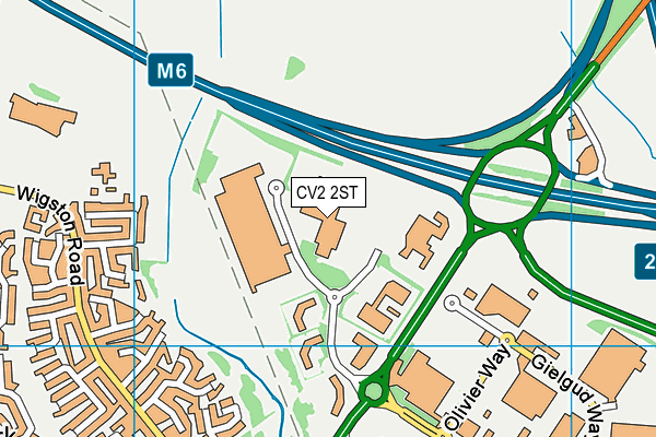 Doubletree By Hilton map (CV2 2ST) - OS VectorMap District (Ordnance Survey)