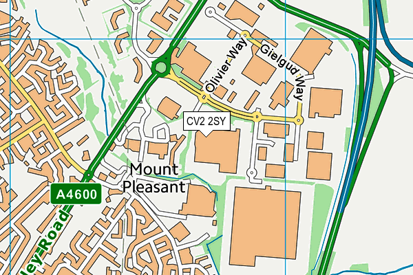 CV2 2SY map - OS VectorMap District (Ordnance Survey)