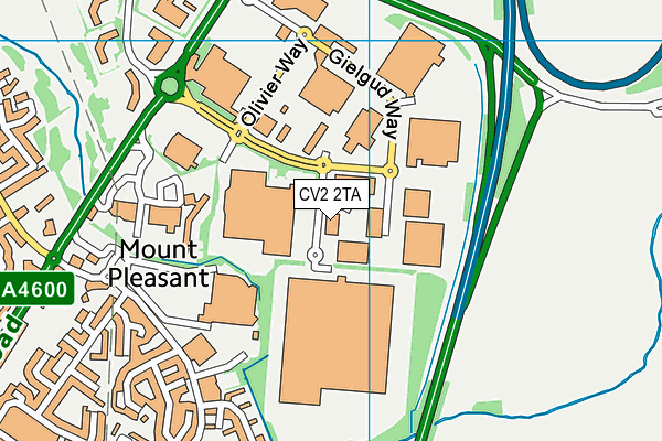 CV2 2TA map - OS VectorMap District (Ordnance Survey)