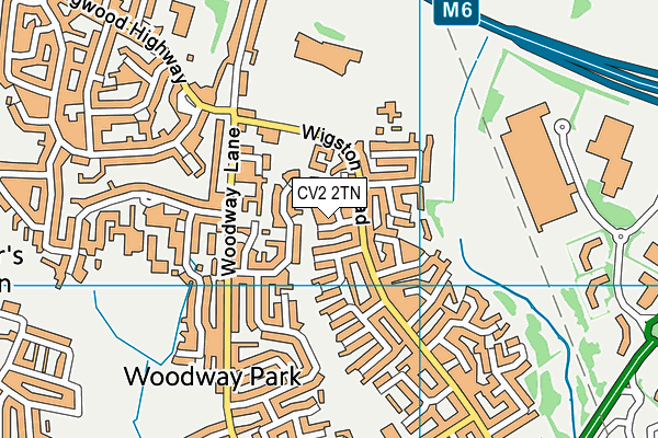 CV2 2TN map - OS VectorMap District (Ordnance Survey)