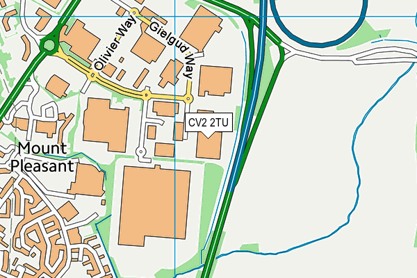 CV2 2TU map - OS VectorMap District (Ordnance Survey)