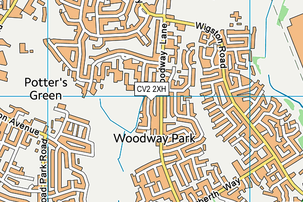 CV2 2XH map - OS VectorMap District (Ordnance Survey)