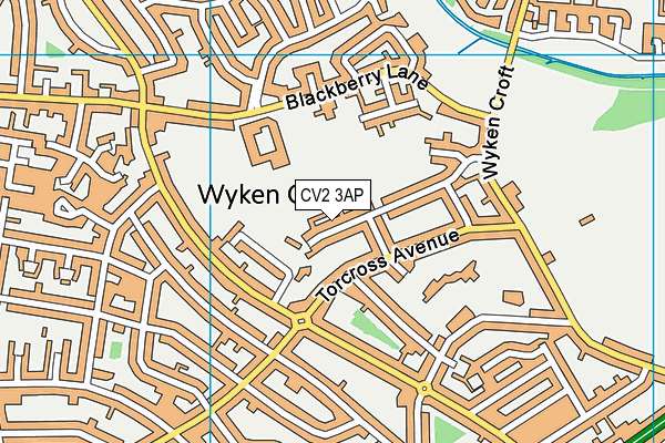 CV2 3AP map - OS VectorMap District (Ordnance Survey)