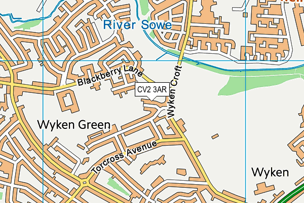 CV2 3AR map - OS VectorMap District (Ordnance Survey)