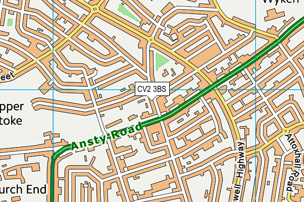 CV2 3BS map - OS VectorMap District (Ordnance Survey)