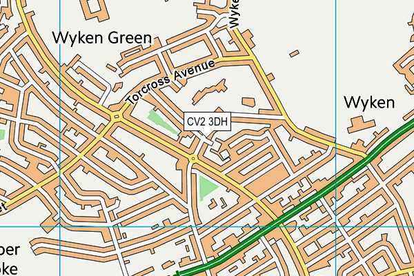 CV2 3DH map - OS VectorMap District (Ordnance Survey)