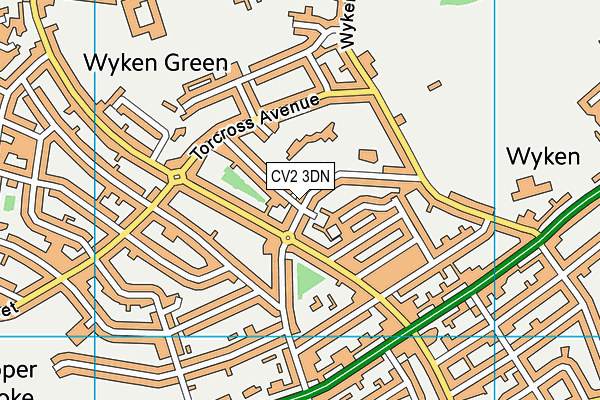 CV2 3DN map - OS VectorMap District (Ordnance Survey)