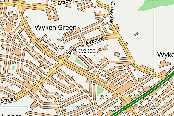 CV2 3DQ map - OS VectorMap District (Ordnance Survey)