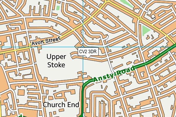 CV2 3DR map - OS VectorMap District (Ordnance Survey)