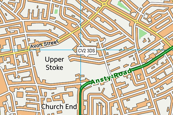 CV2 3DS map - OS VectorMap District (Ordnance Survey)