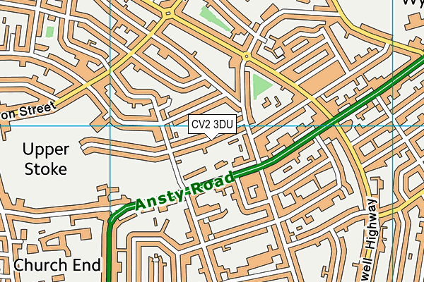 CV2 3DU map - OS VectorMap District (Ordnance Survey)