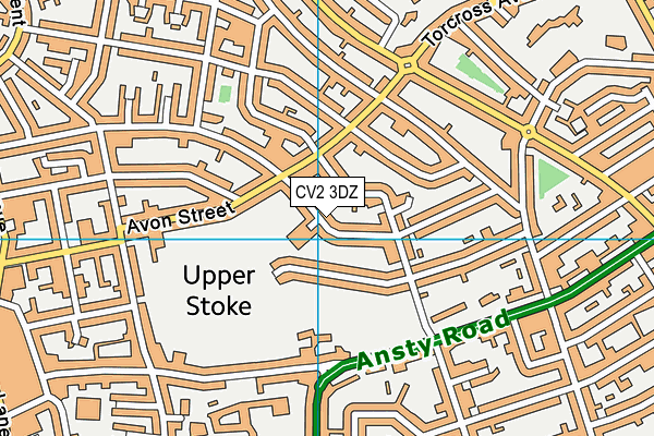 CV2 3DZ map - OS VectorMap District (Ordnance Survey)