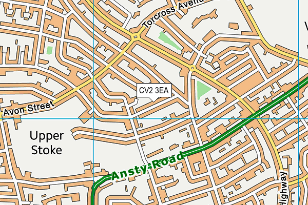 CV2 3EA map - OS VectorMap District (Ordnance Survey)