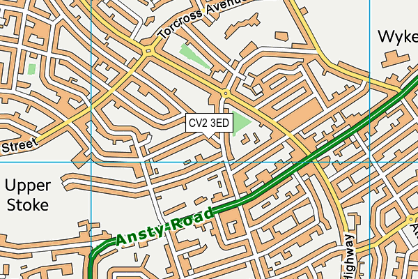 CV2 3ED map - OS VectorMap District (Ordnance Survey)