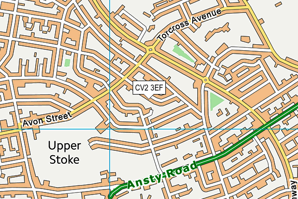 CV2 3EF map - OS VectorMap District (Ordnance Survey)