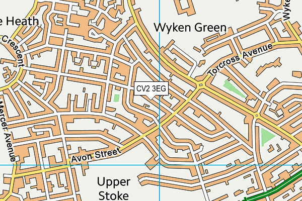CV2 3EG map - OS VectorMap District (Ordnance Survey)