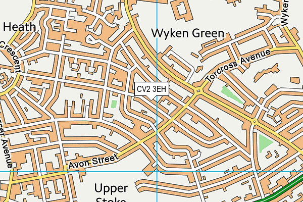 CV2 3EH map - OS VectorMap District (Ordnance Survey)